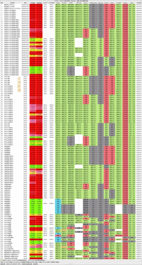FastLink-机场测速-流媒体解锁能力